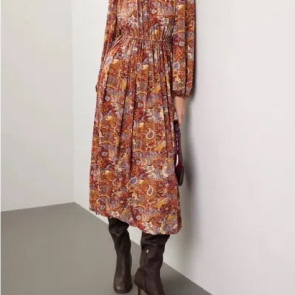Marie Oliver Audrianna in Jasper designer sz 1Long Sleeve maxi dress Gorgeous